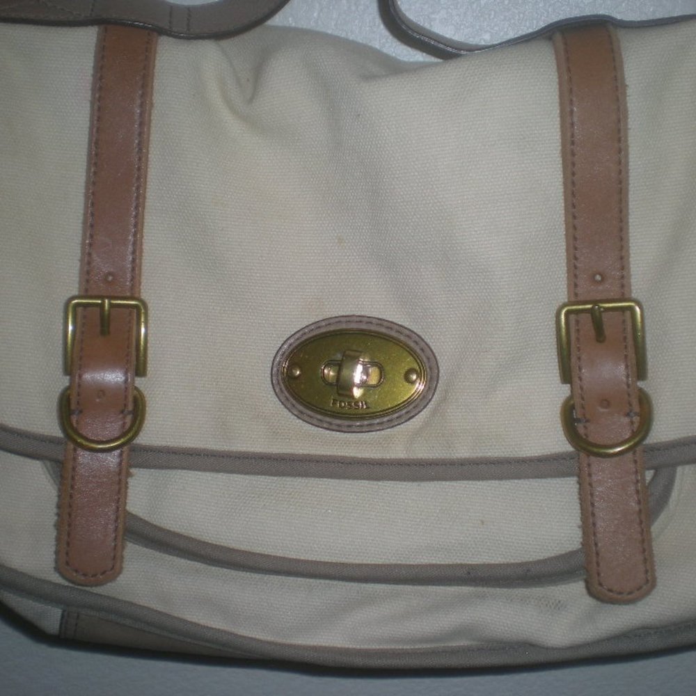 Fossil Brand Computer Electronics Book Bag Messen… - image 2